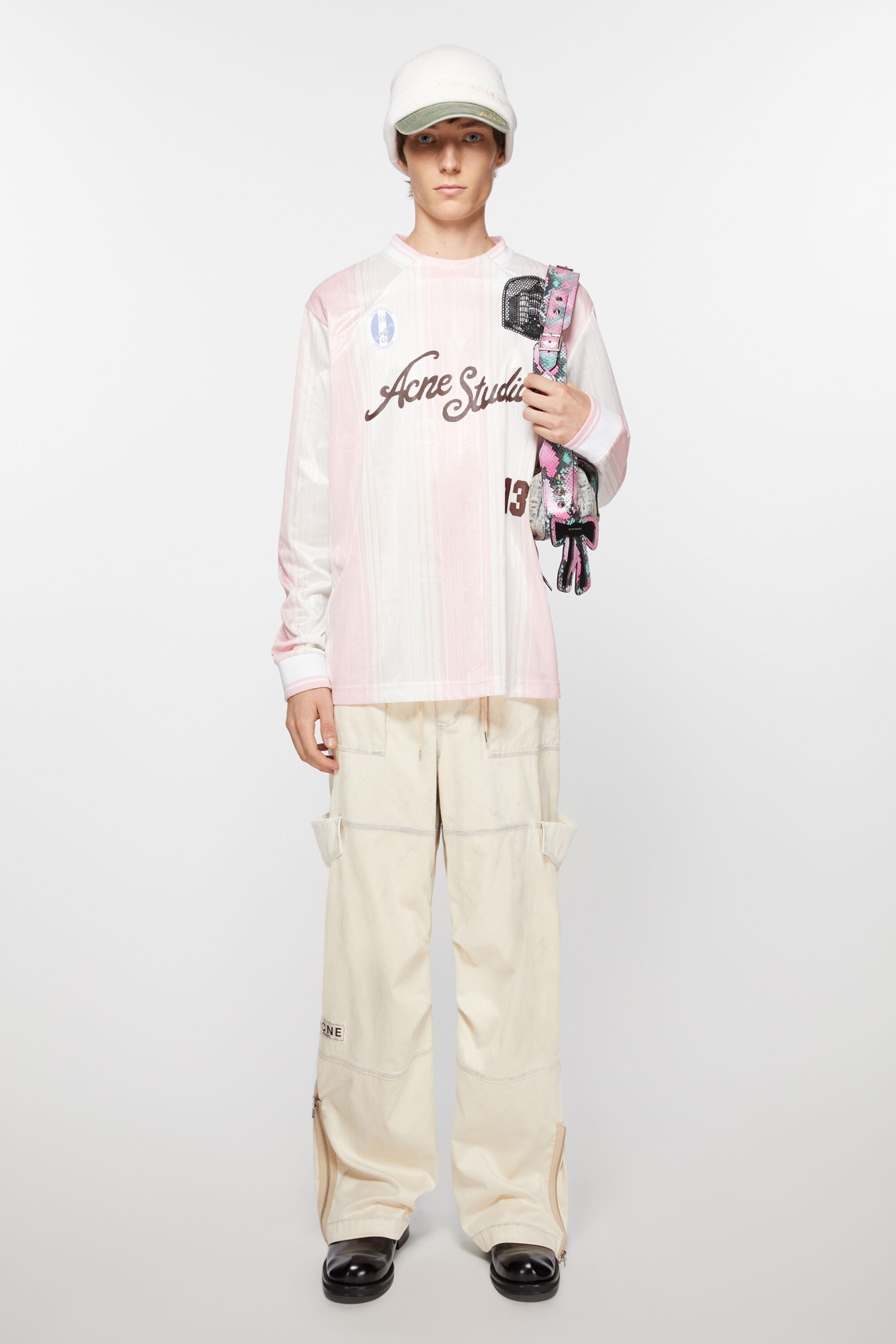 Acne Studios Loose-fit Cargo Pants In White
