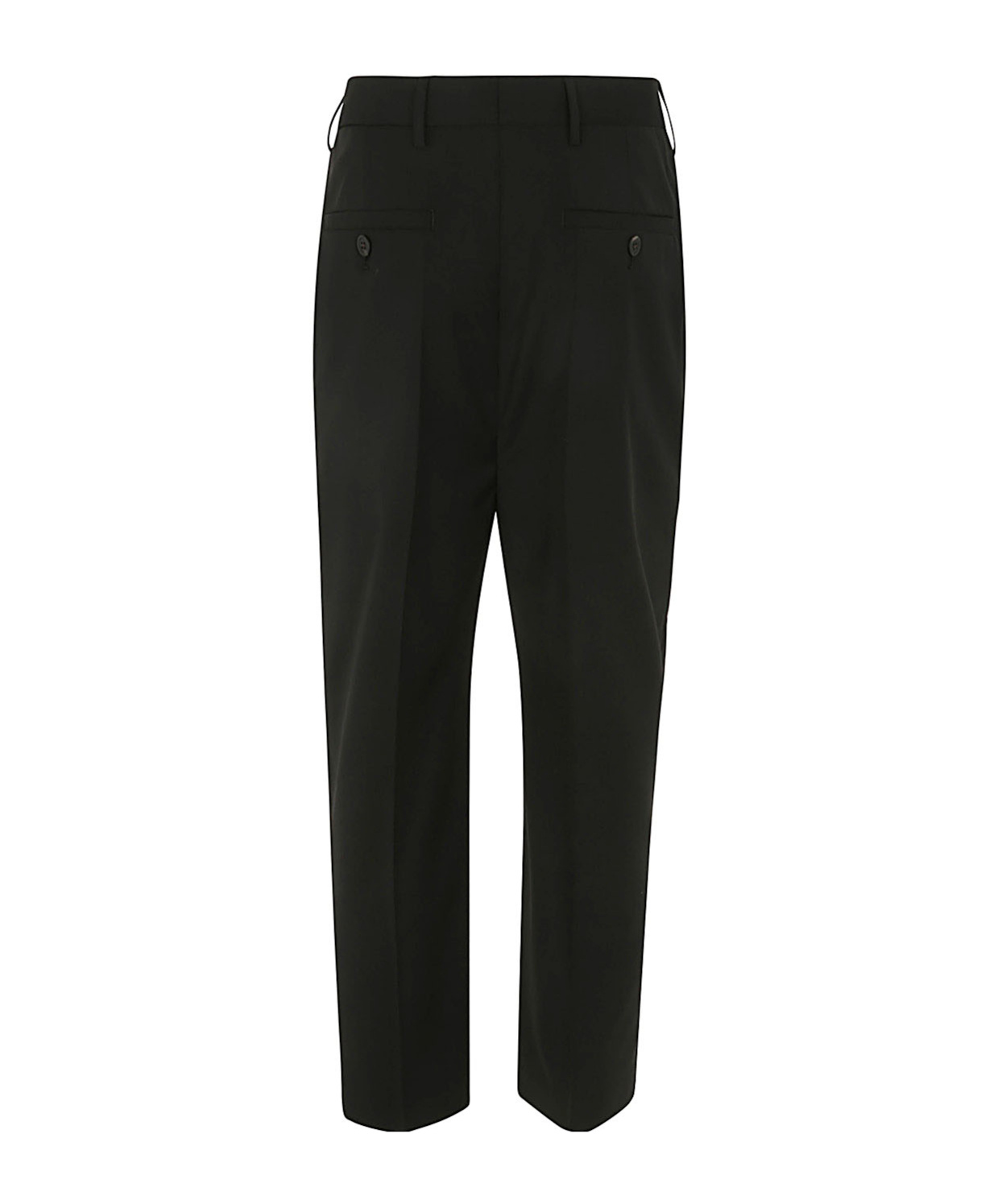 Rick Owens Pressed-creased Tapered Trousers In Black