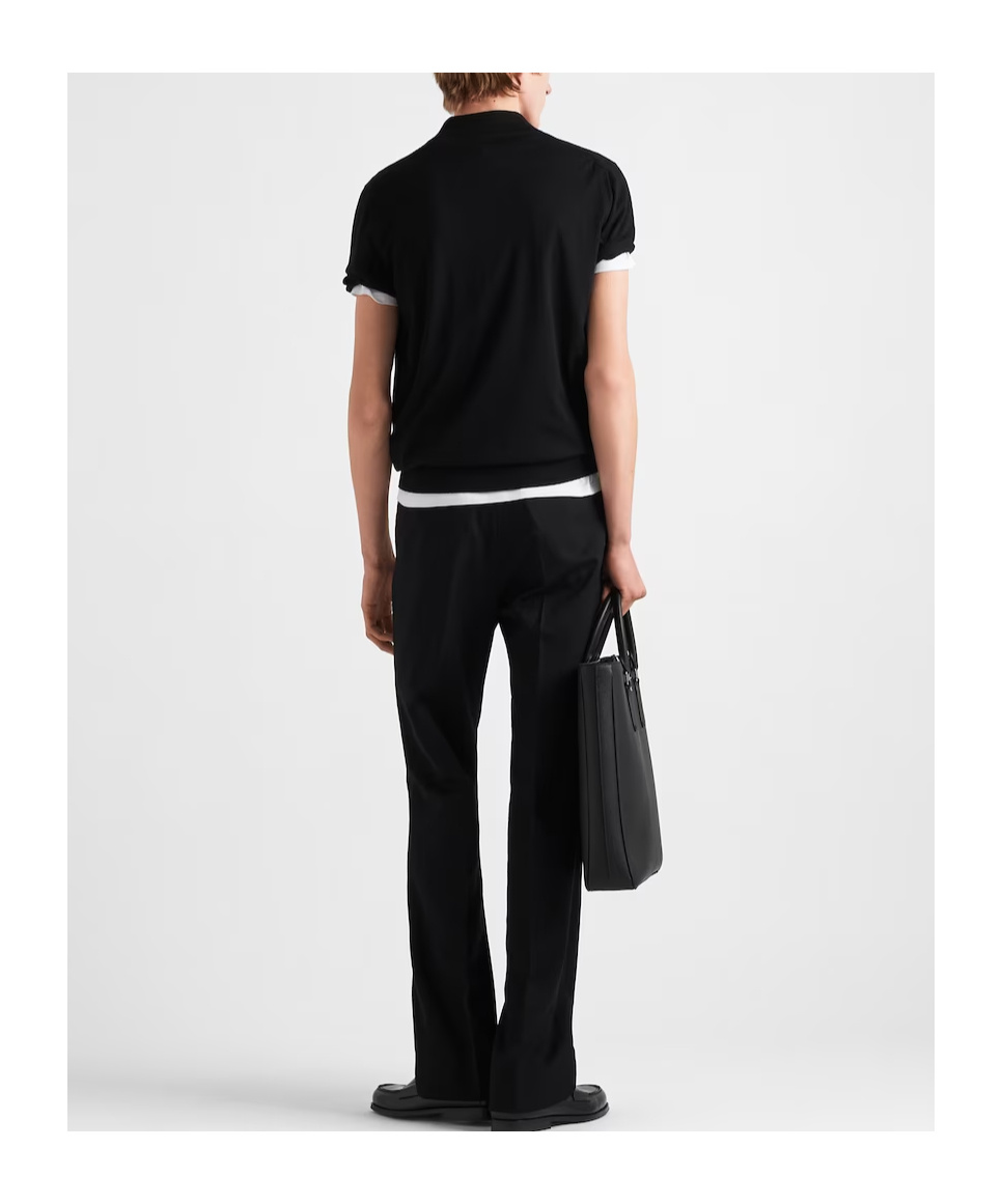 Prada Logo-print Short-sleeve T-shirt In Black