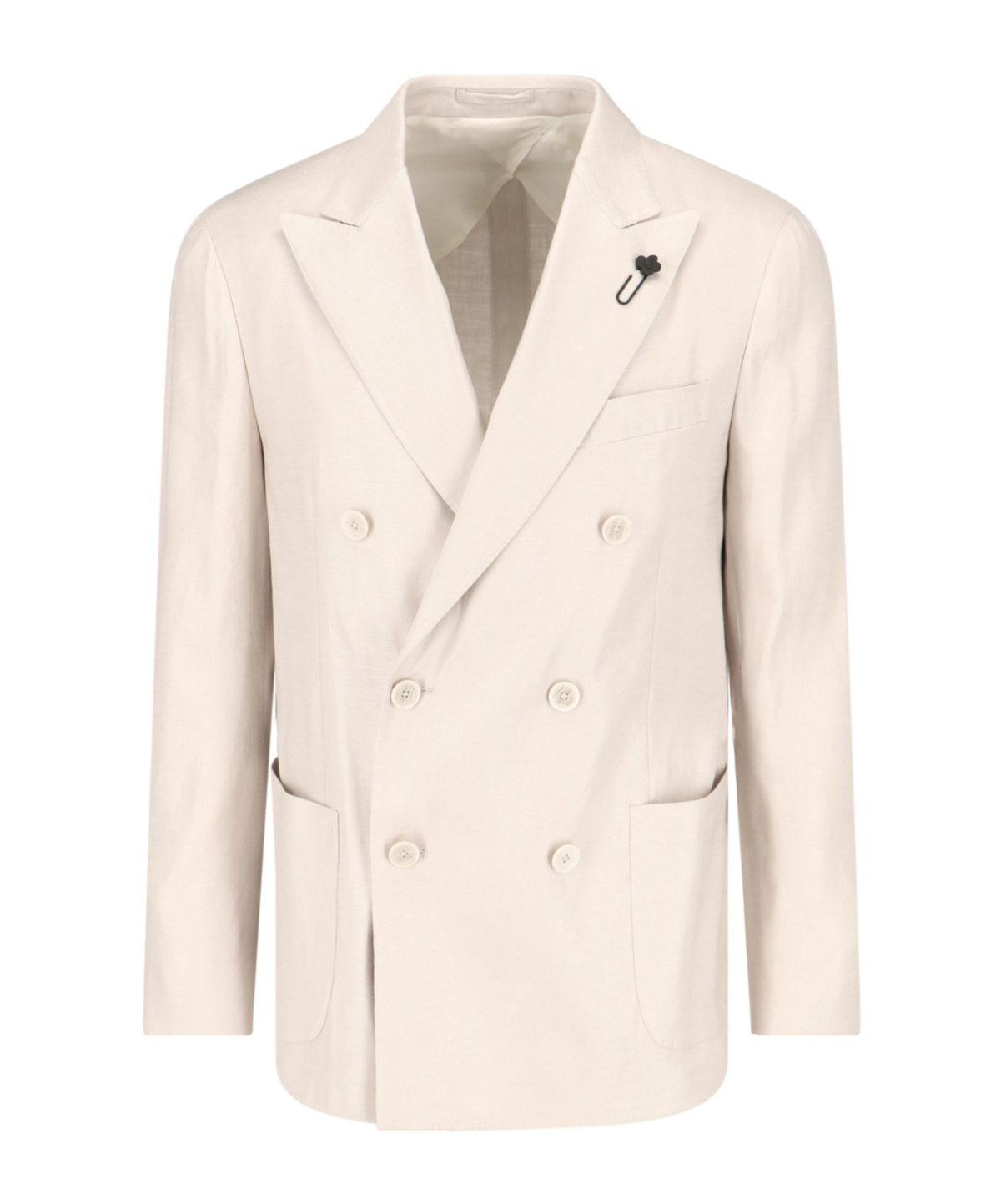 Lardini Double-breasted Blazer In White
