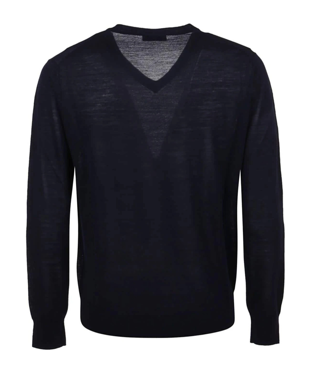 Ballantyne Cotton V Neck Knitted Pullover In Black