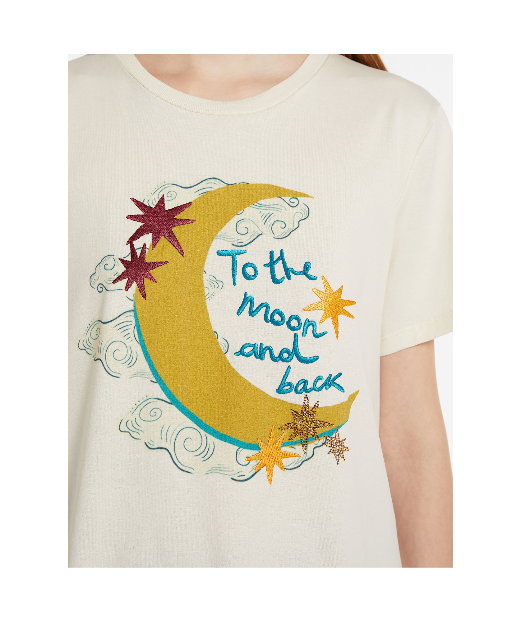 Weekend Max Mara T-shirt With Round Neck And Short Sleeves In White