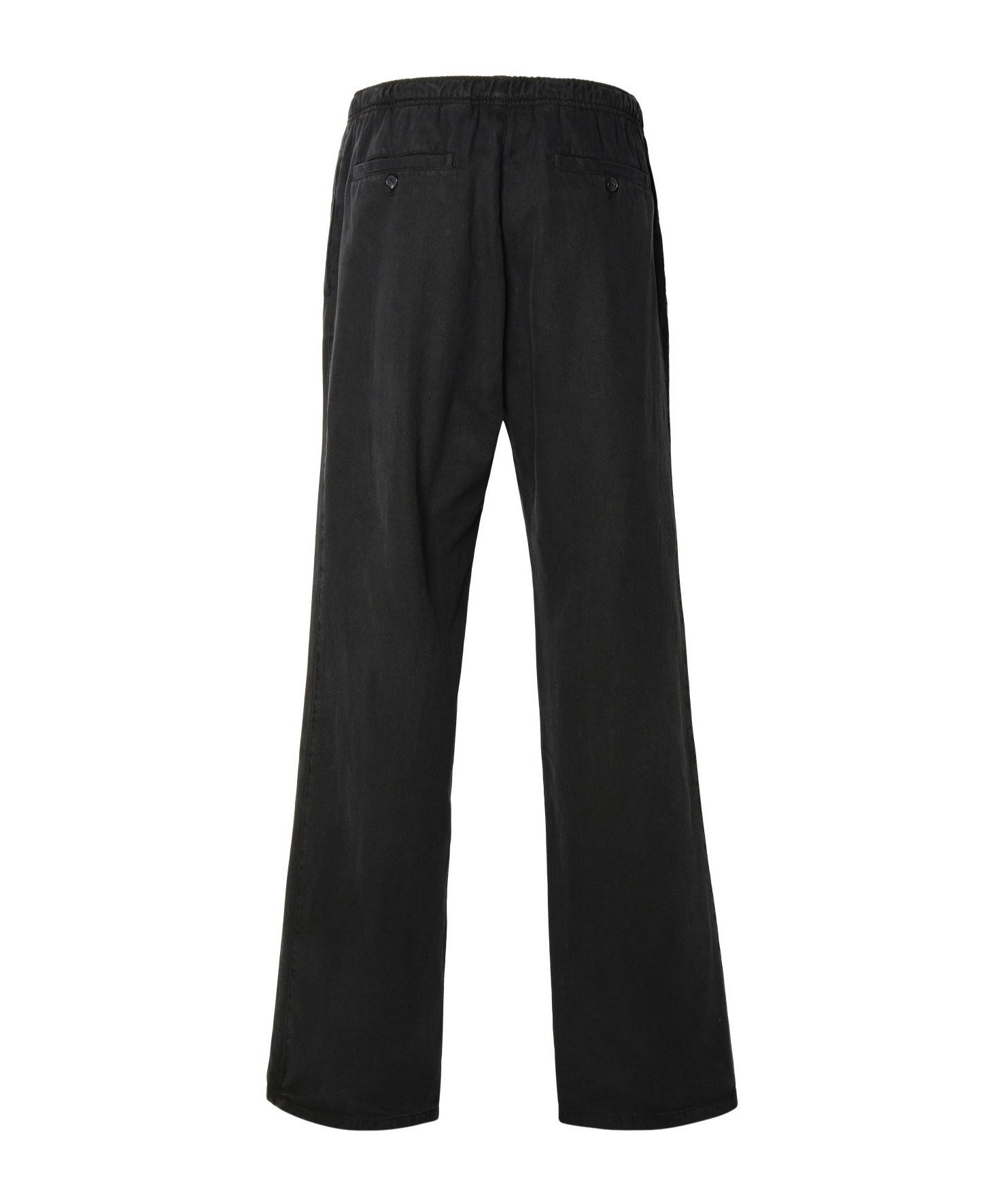 Palm Angels Black Pxp Washed Palm Chino Trousers In Black