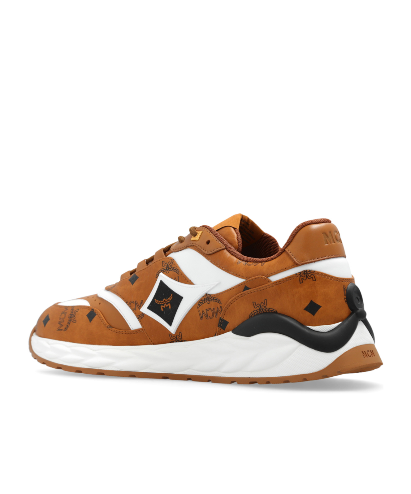 Mcm Skywander Lo Sneakers In Visetos In Brown