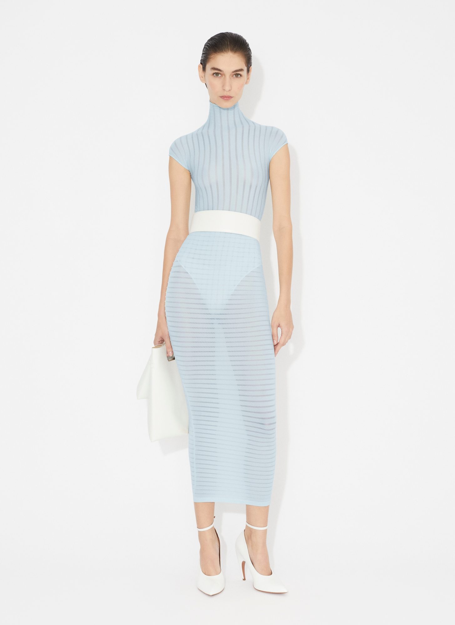 ALAÏA ALAÏA STRIPED TUBE SKIRT