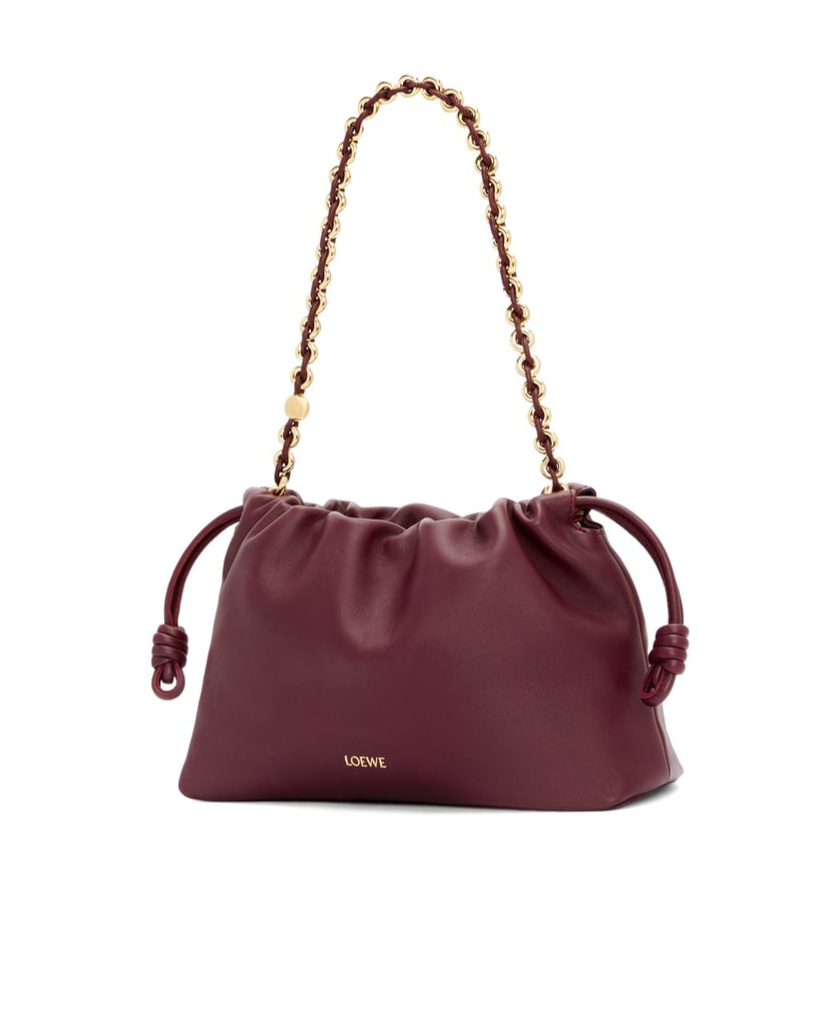 Loewe Medium Flamenco Purse In Mellow Nappa Lambskin In Red