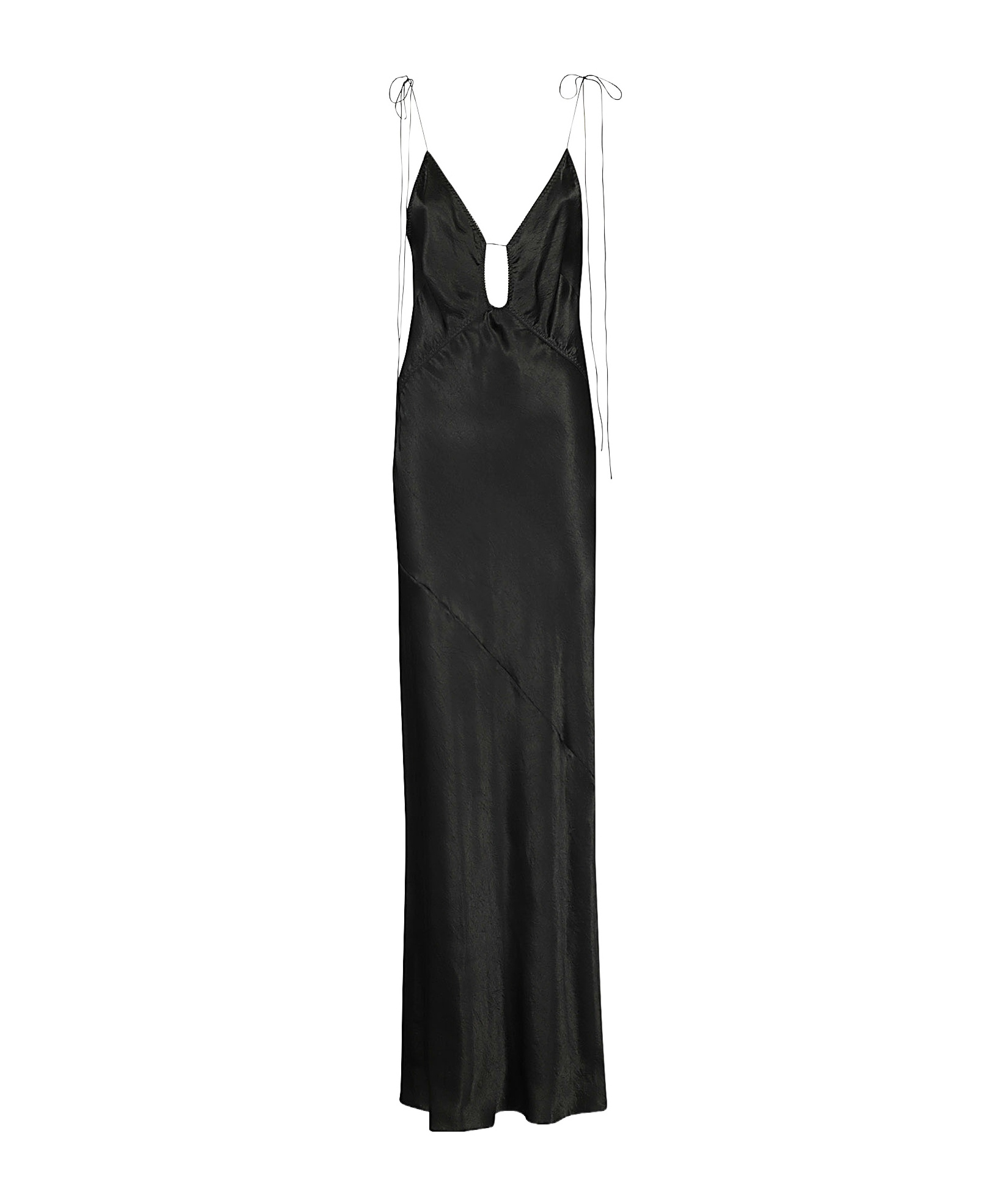 ANNA OCTOBER CRINKLED-SATIN MAXI DRESS 