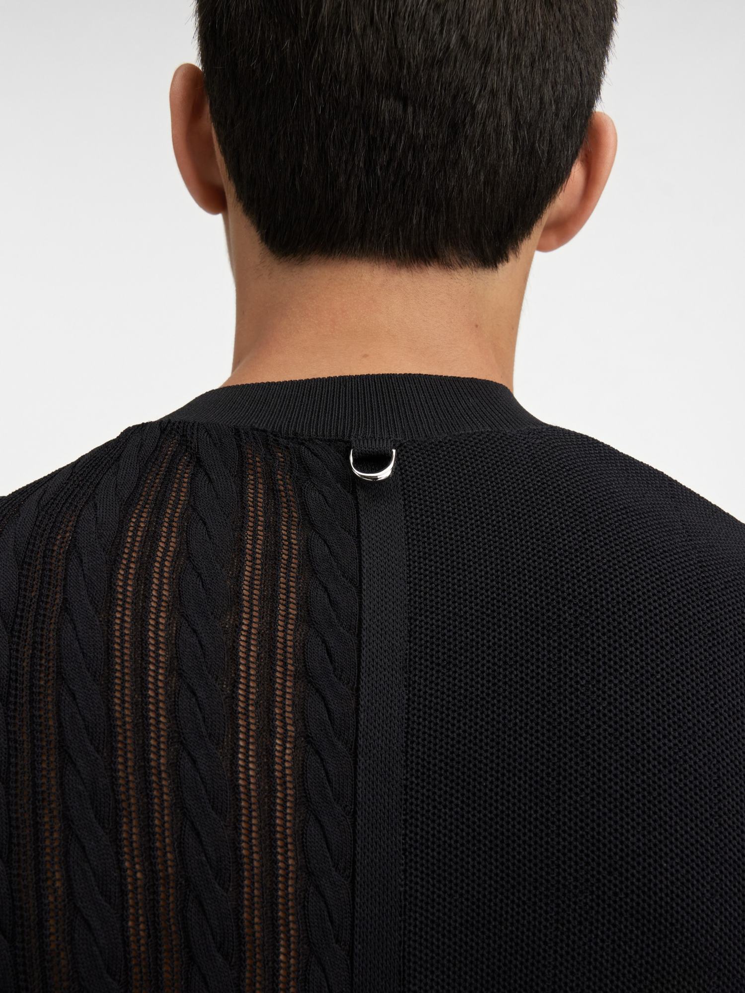 Jacquemus Le Haut Juego Knitted T-shirt In Black