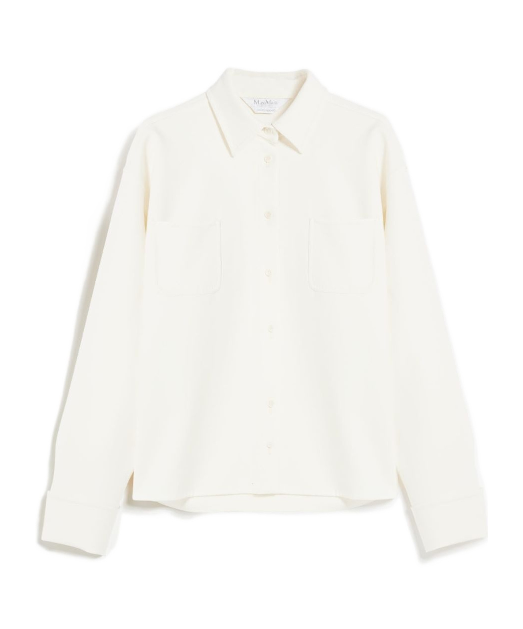 Max Mara Wool Jacket Shirt In White