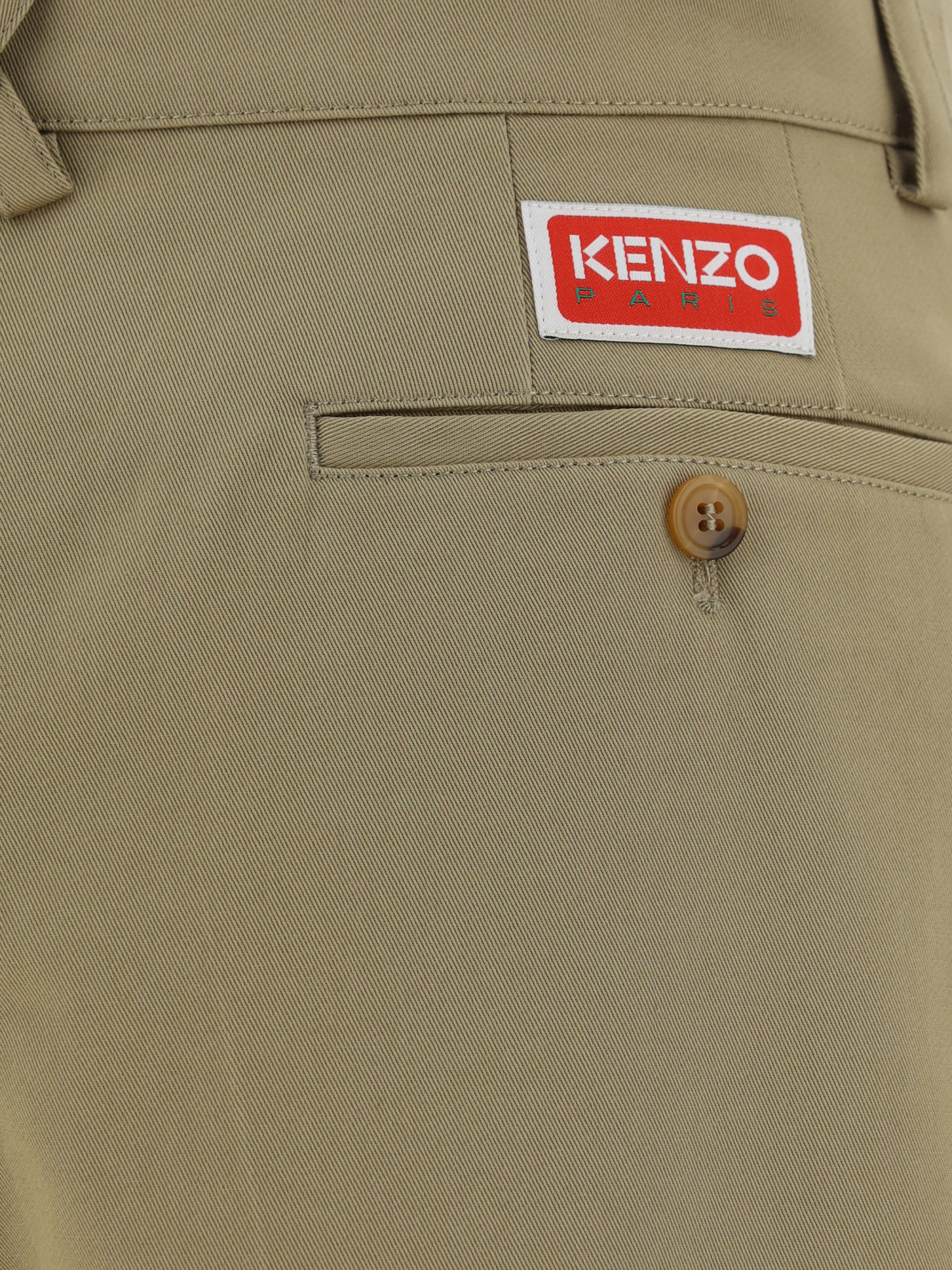 Kenzo Chino Bermuda In Brown