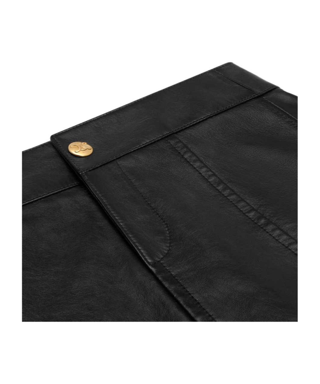 Celine Button Opening And Closing Skirt In Black