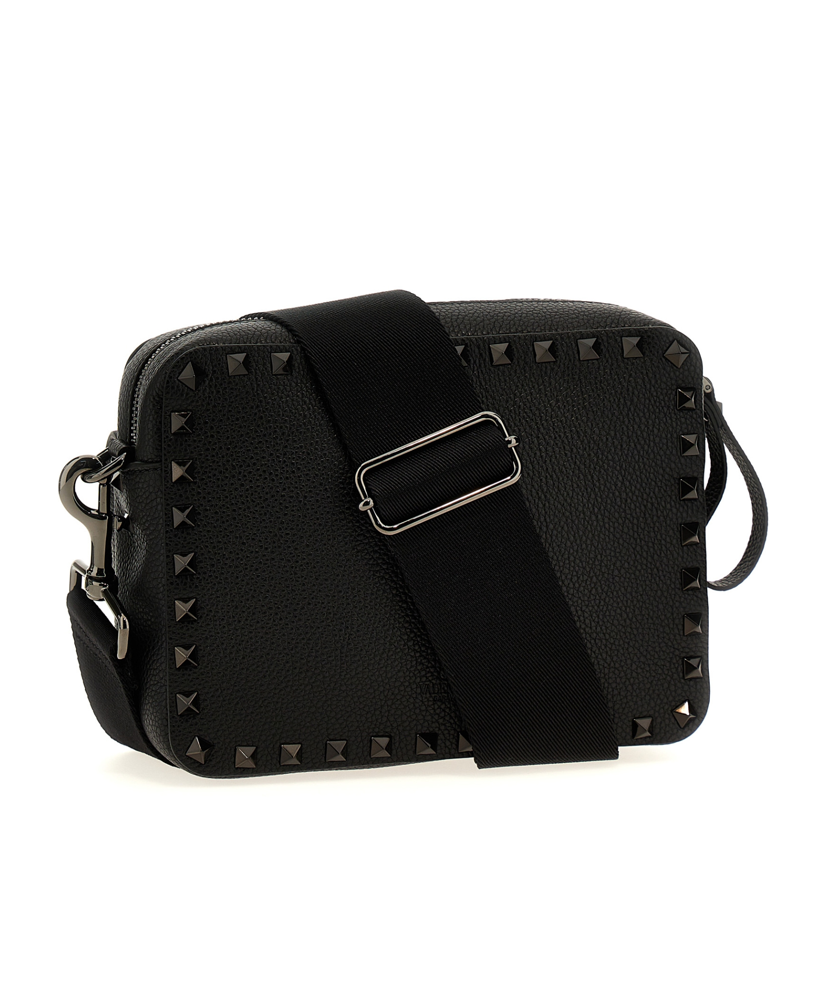 Valentino Rockstud-embellished Messenger Bag In Black