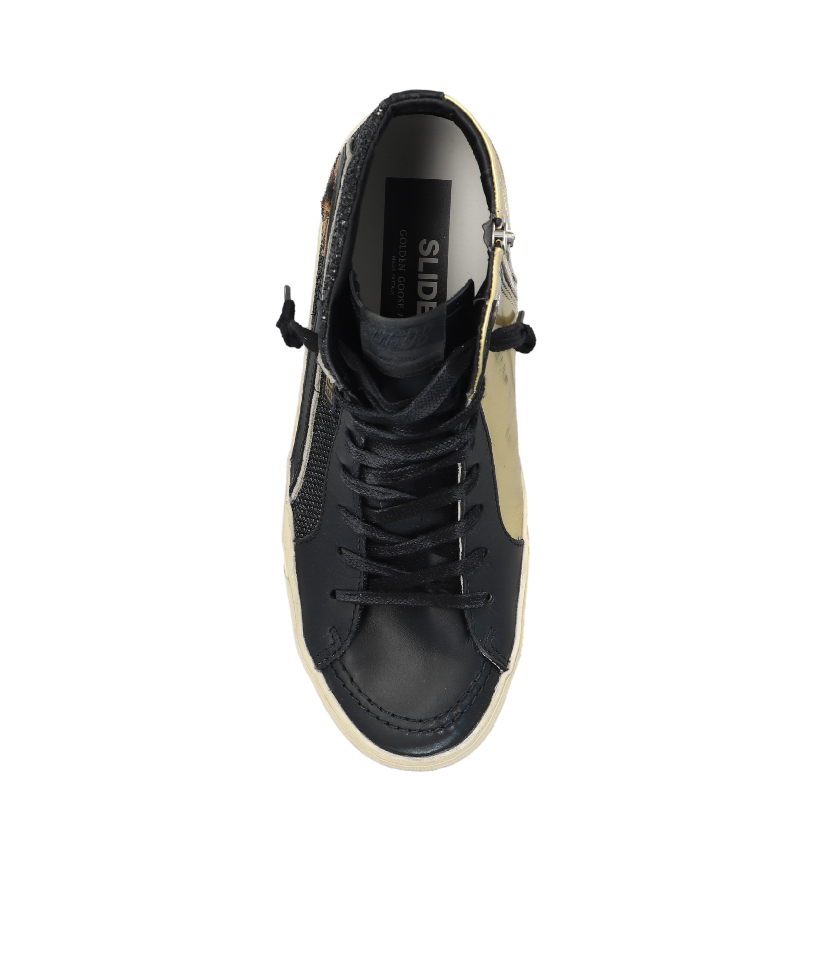 Golden Goose Slide High-top Sneakers In Black