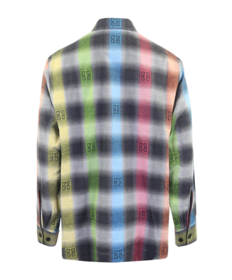 Givenchy Cotton Oversized Shirt Side Slits In Gray
