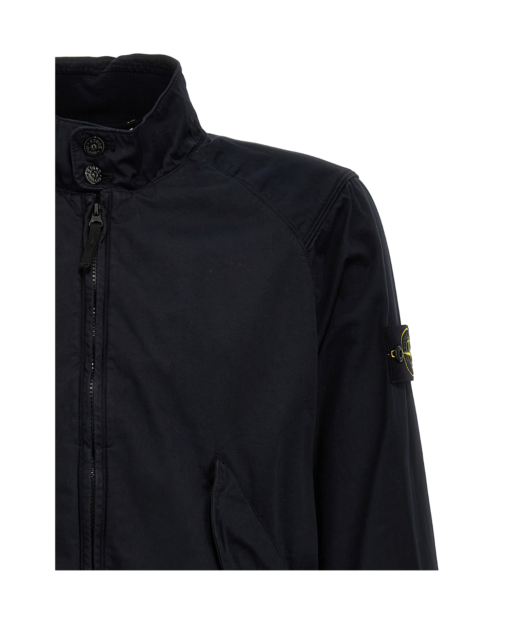 Stone Island Blue Nylon Jacket In Blue