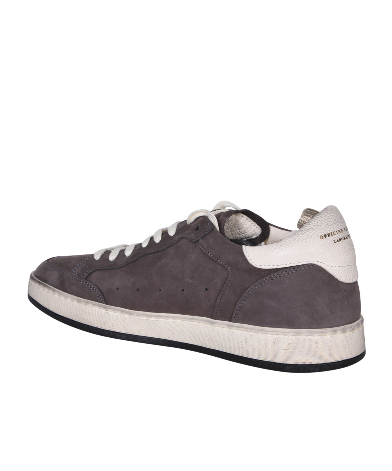 Officine Creative The Answer 002 Leather-trimmed Suede Sneakers In Black