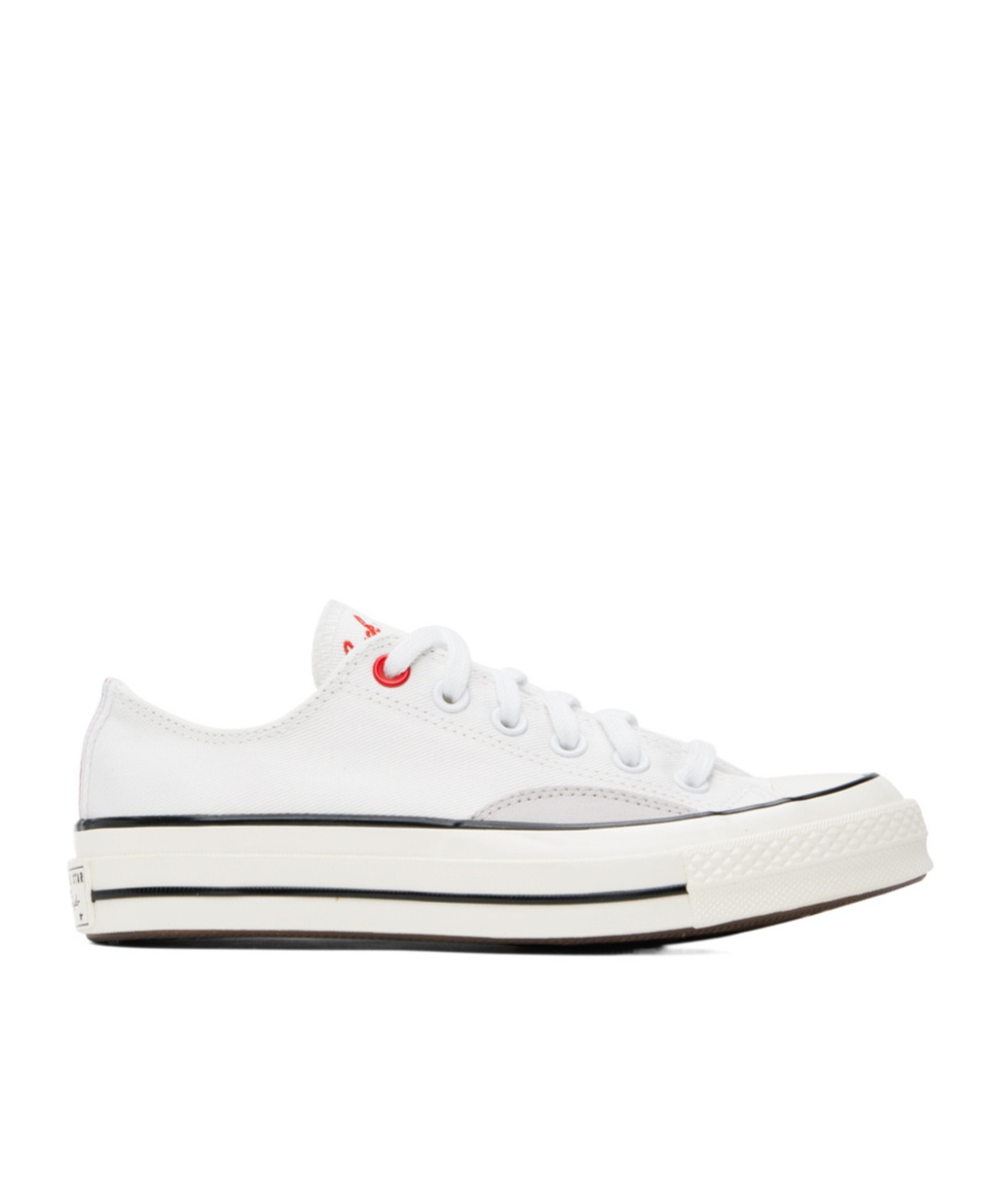 Converse Logo Embroidered Low Upper Board Shoes In White