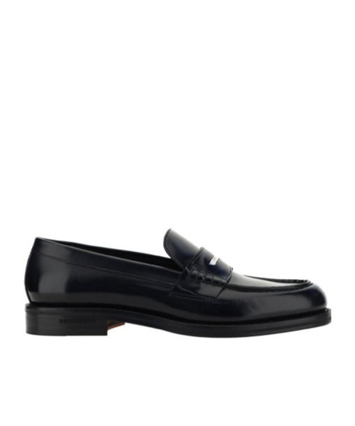 Dsquared2 Man Loafers Black Size 11 Soft Leather In Black