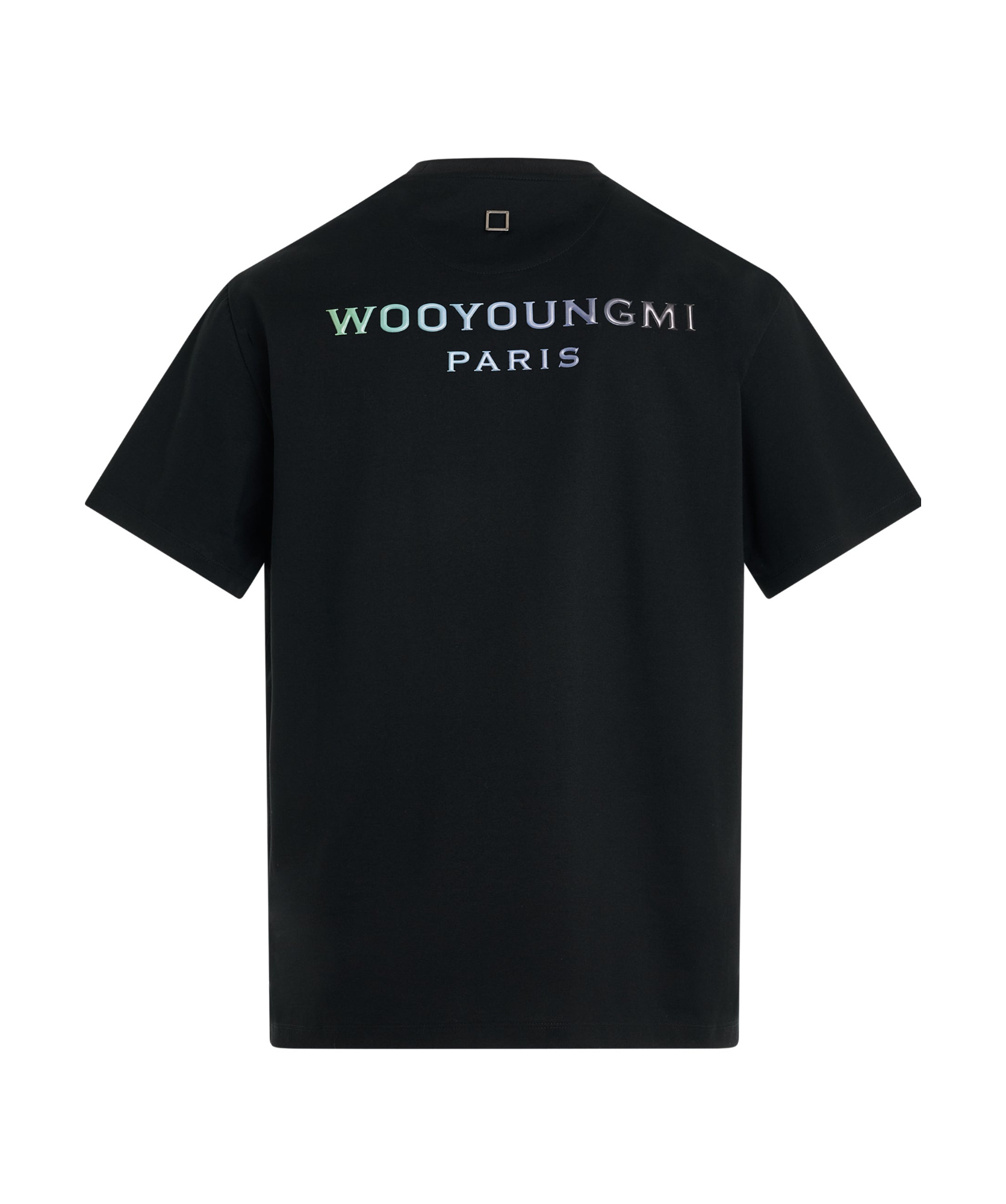 Wooyoungmi Black Cotton Back Logo T-shirt In Black