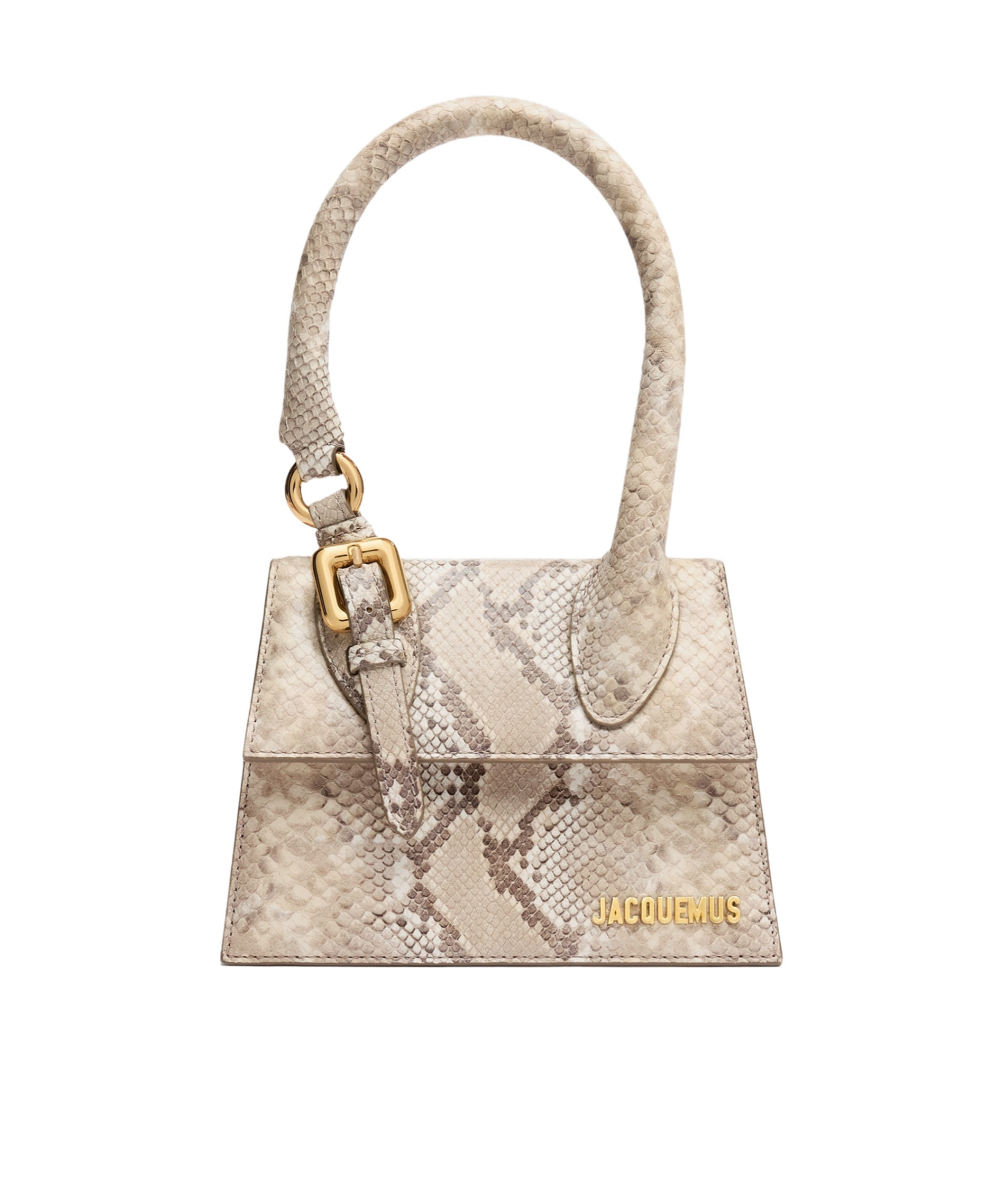 Jacquemus Beige Les Sculptures 'le Chiquito Moyen Boucle' Bag In Nude