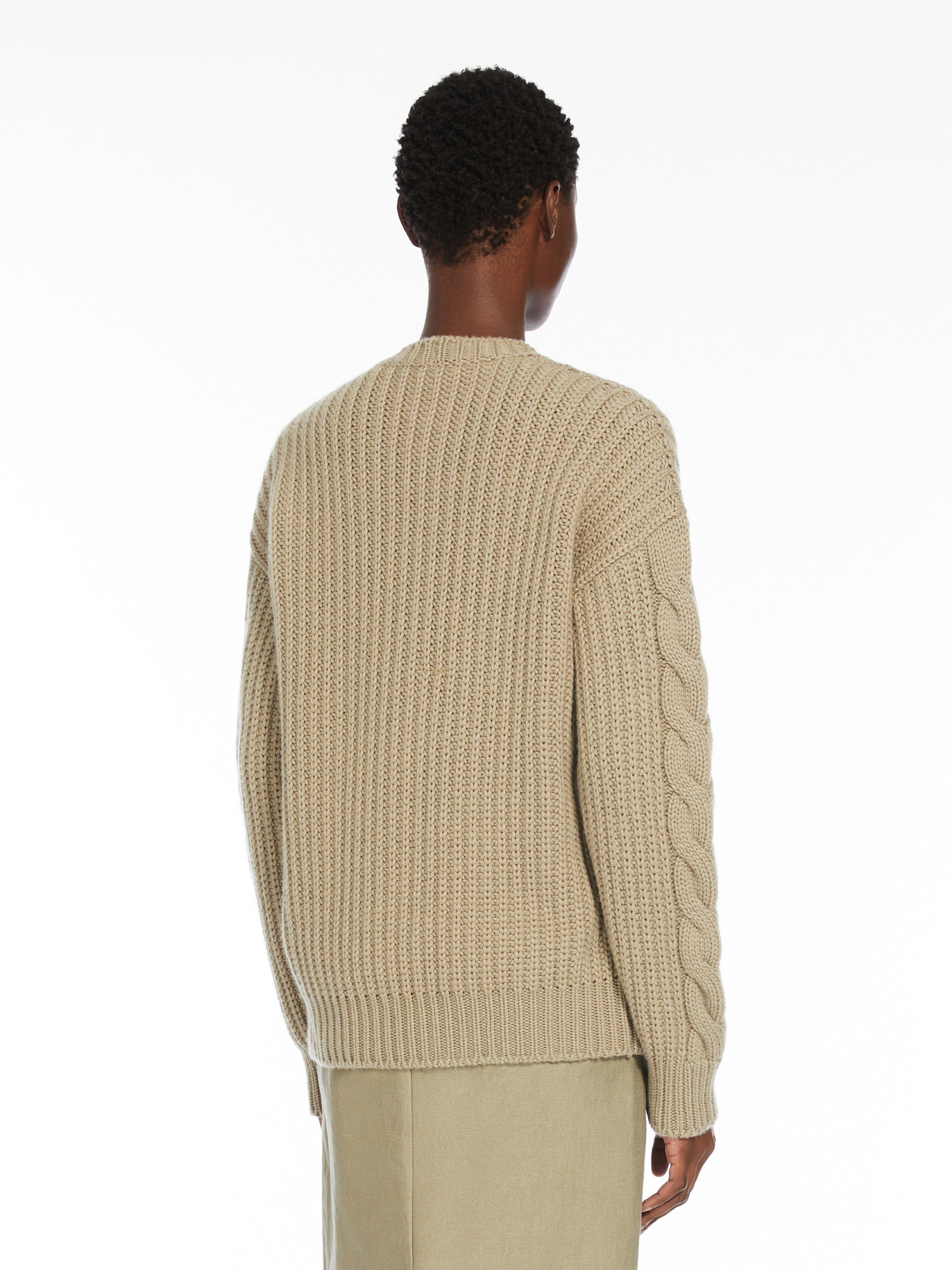Max Mara Pullover Acciaio In Nude