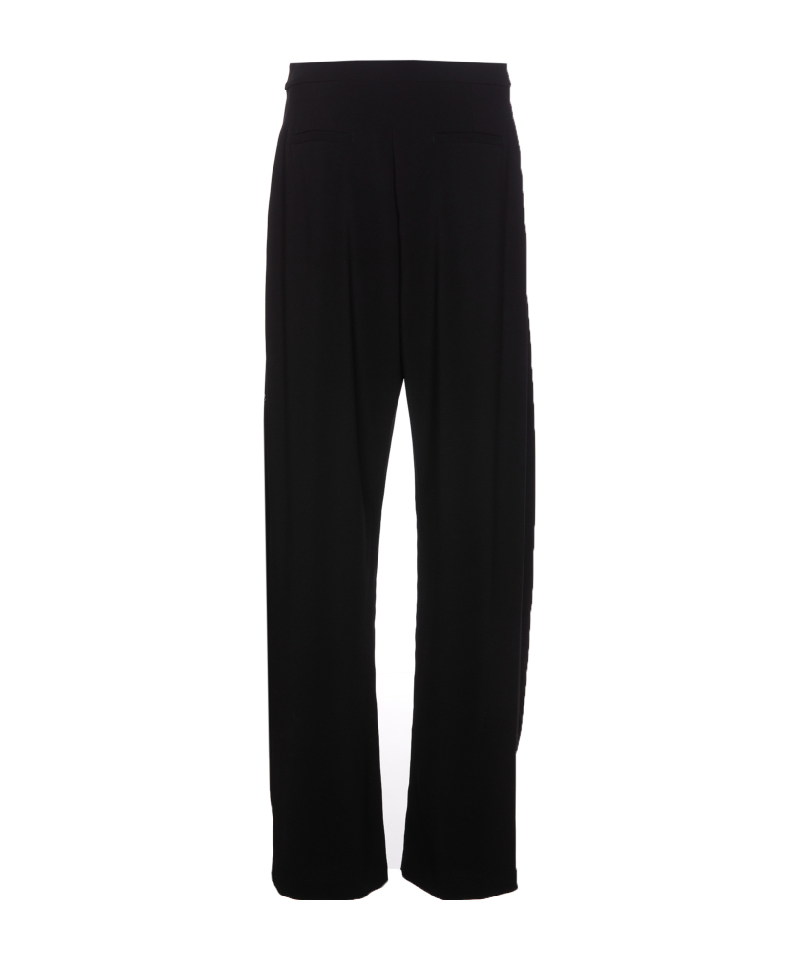 Pinko High-waisted Crepe Trousers In Black