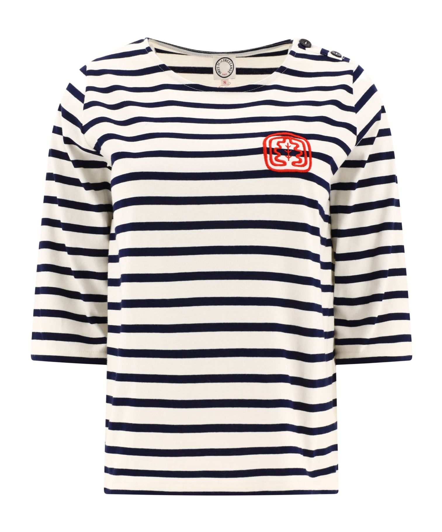 Ines De La Fressange Paris Woman T-shirt Midnight Blue Size Xs Cotton In White