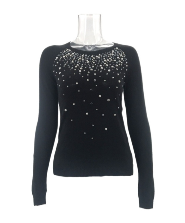 Shop Armani Jeans Round-neck Long-sleeved Sweater In Black