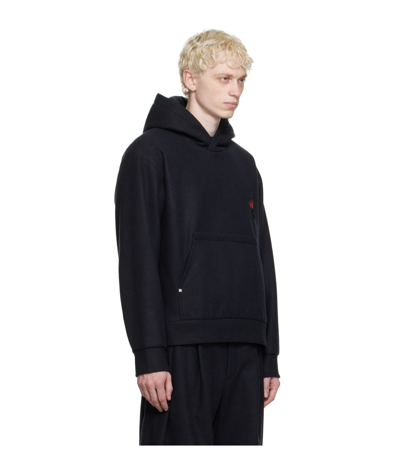 Wooyoungmi Volcano Hooded Sweater In Black