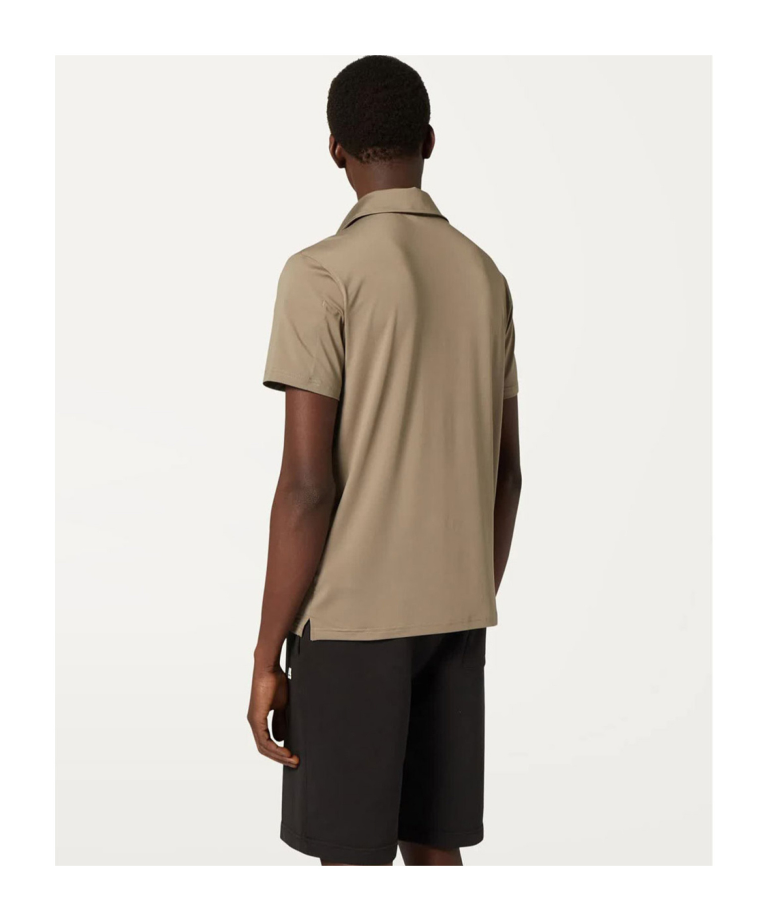 K-way Collared Polo Shirt Short Sleeves In Neutral