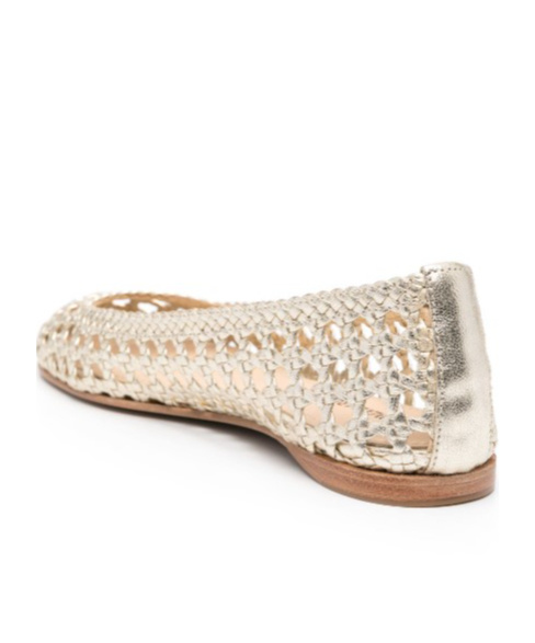 PALOMA BARCELÓ SHELL LEATHER BALLERINA SHOES 