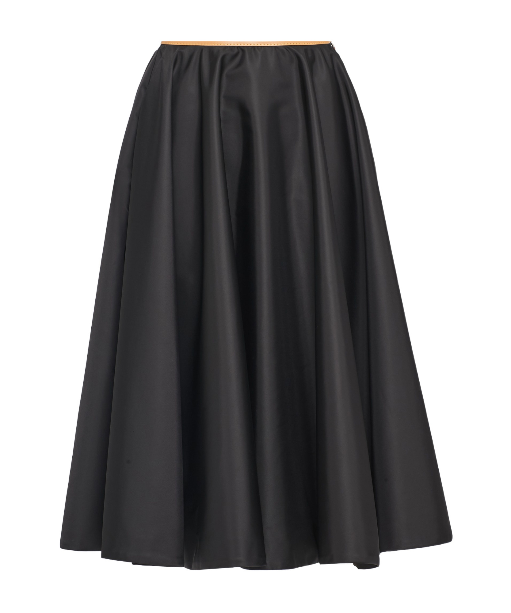 Prada Re-nylon Midi Skirt In Black