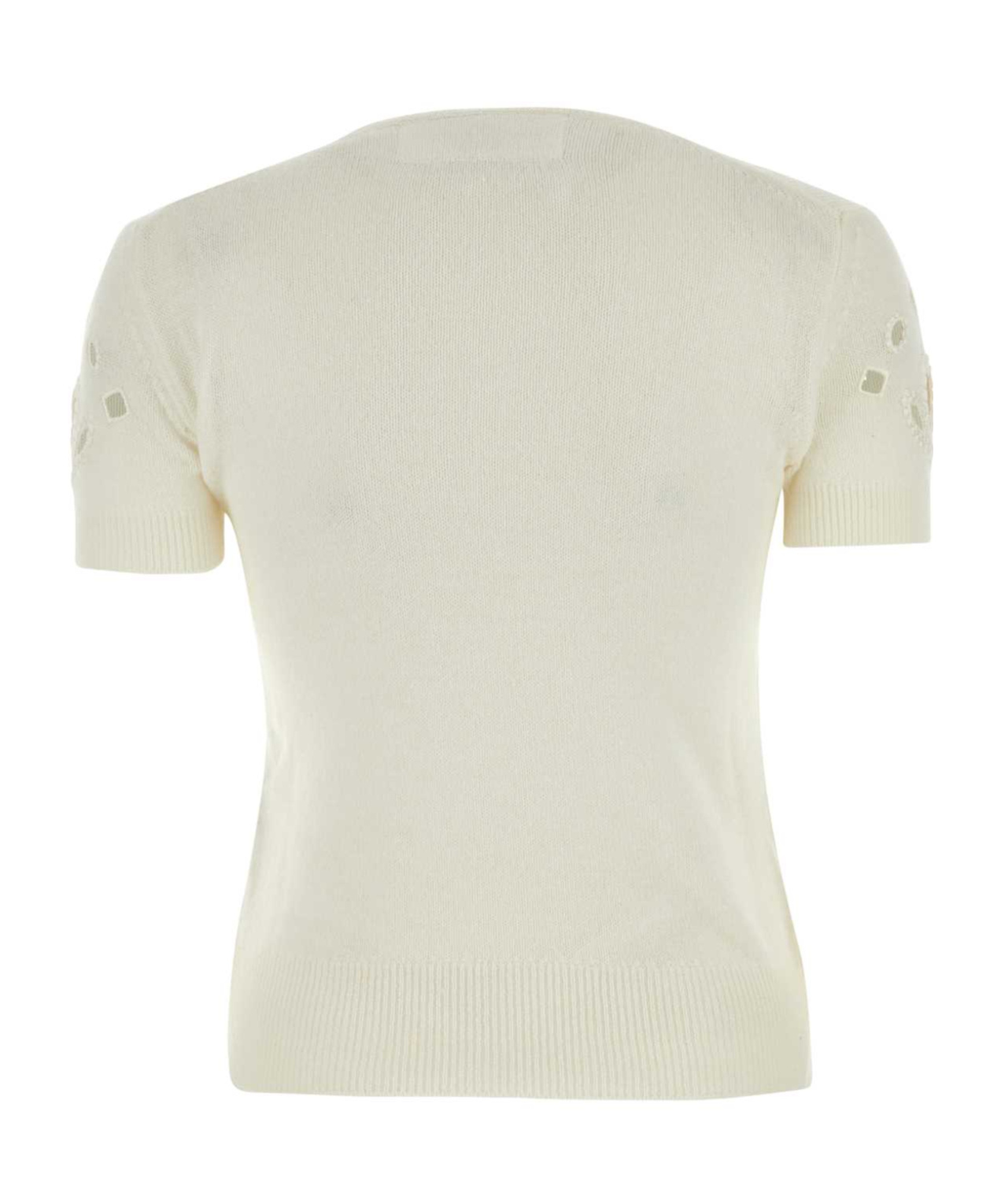 Ermanno Scervino Short-sleeved Sweater In Nude