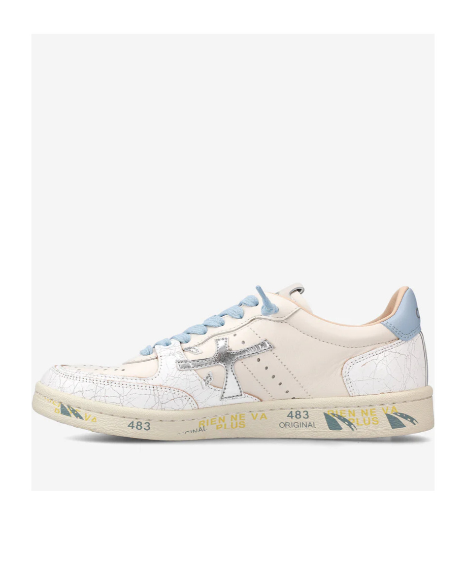Premiata Bsktclad Strapped Low-top Casual Shoes In White