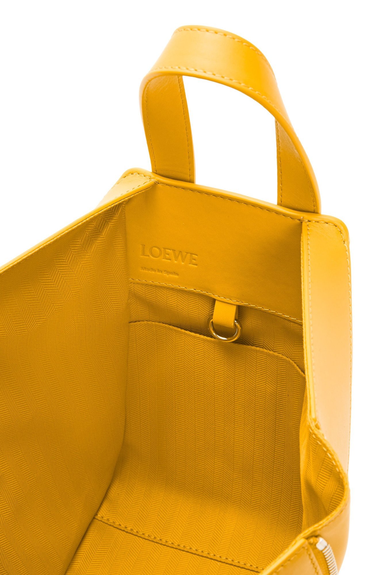 Loewe Compact Hammock Bag In Satin Calfskin In Yellow