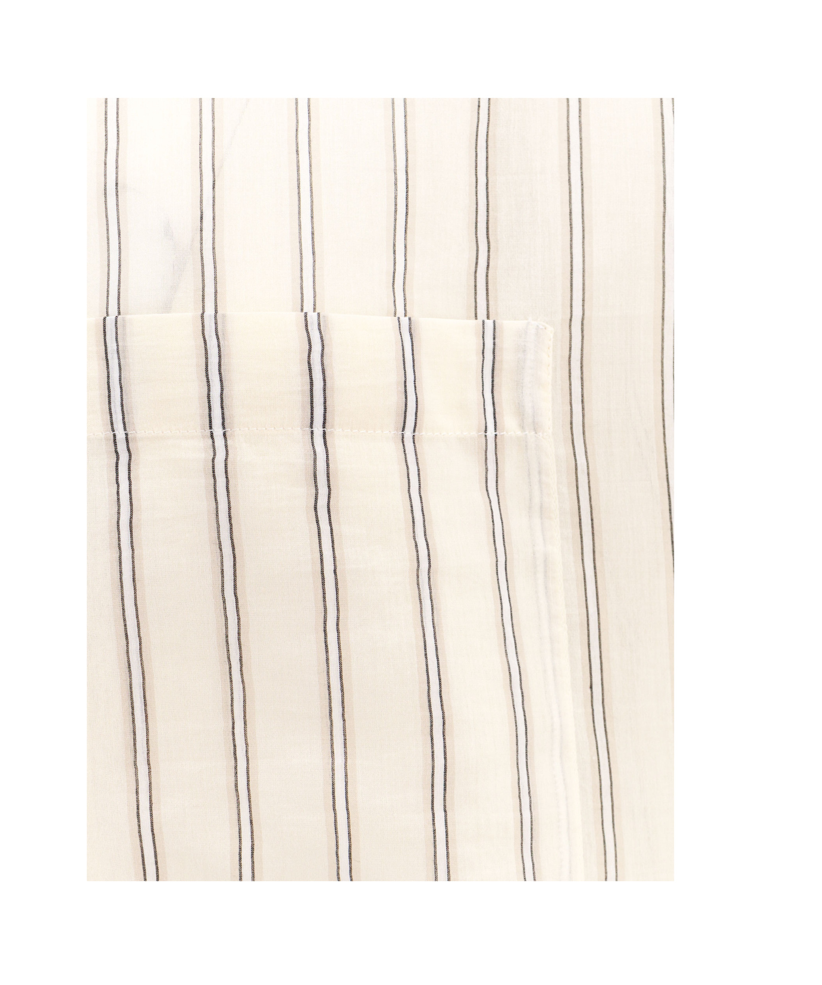 Brunello Cucinelli Long Sleeve Striped Shirt With Button-down Front In White