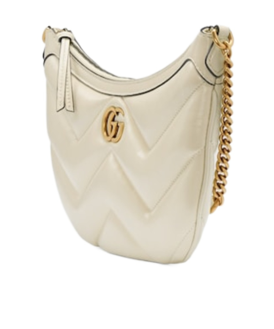 Gucci Small Gg Marmont Shoulder Bag In White