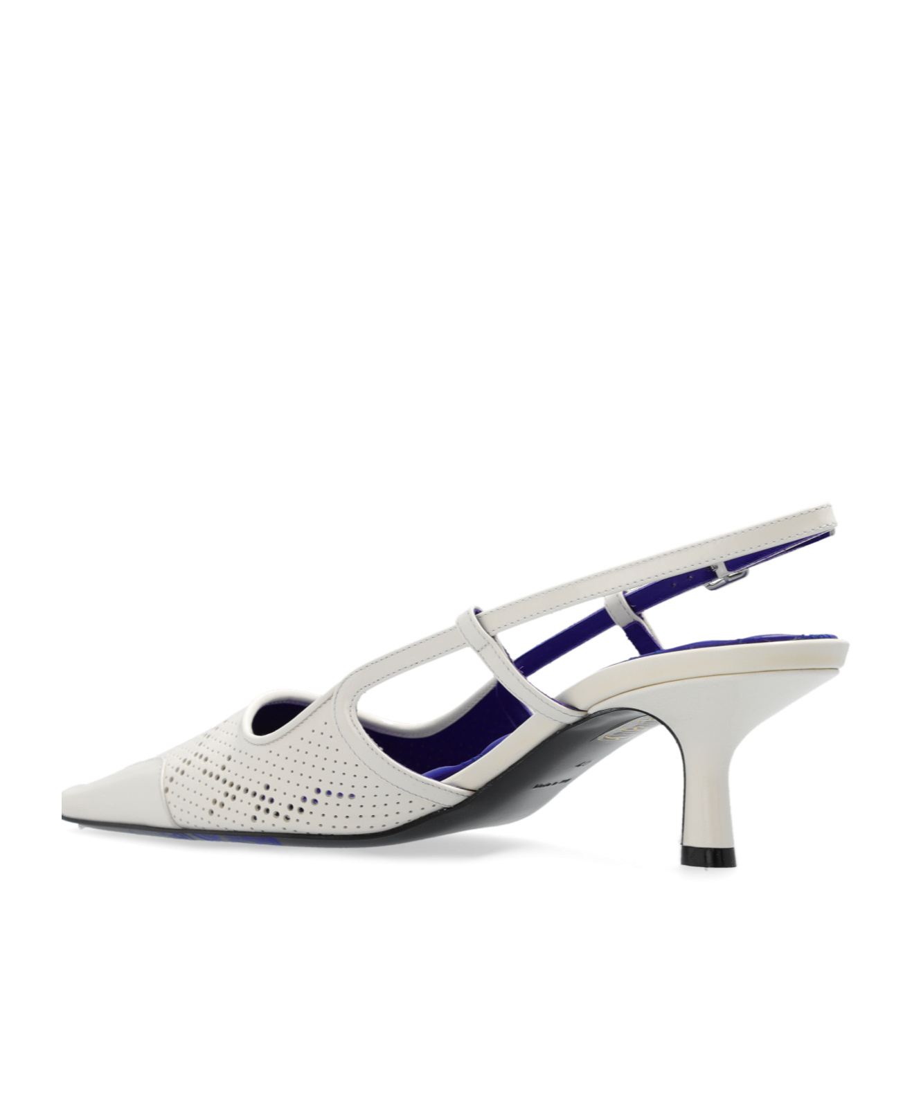 Burberry Chisel Sling Back Pump In White