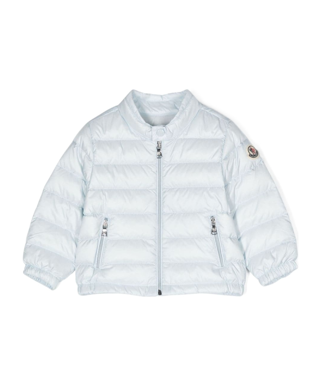 Moncler Long-sleeved Down Jacket In Blue