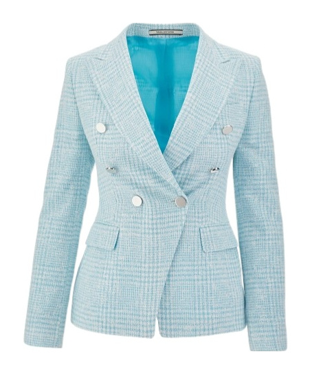 Tagliatore Tartan Single-breasted Blazer In Blue