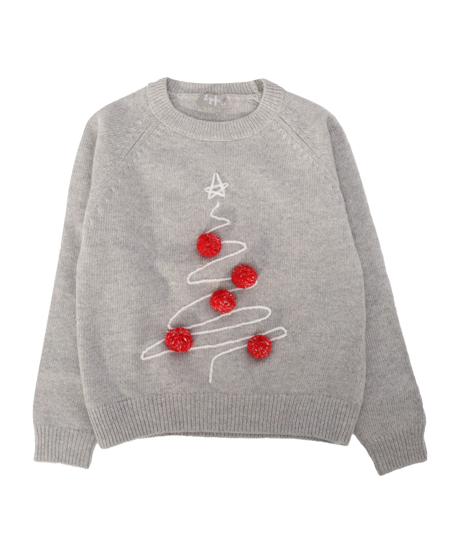 IL GUFO IL GUFO CHRISTMAS TREE EMBROIDERED JUMPER
