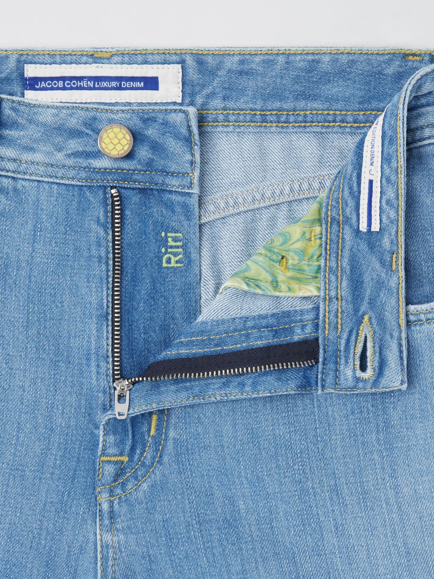 Jacob Cohen Light Blue Riri Relaxed Fit Cargo Jeans In Blue