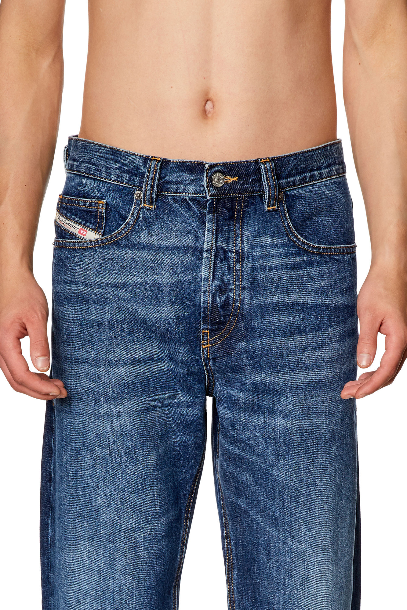 Shop Diesel 2010 D-macs Straight-leg Jeans In Blue