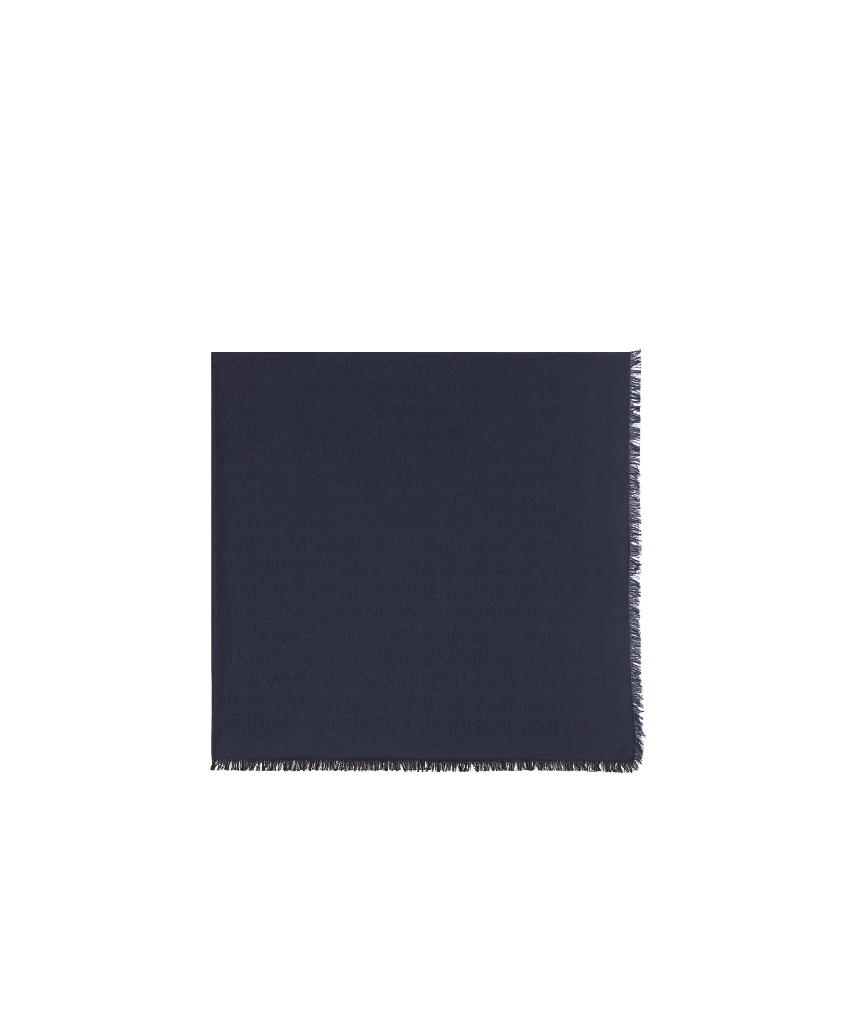 Saint Laurent Logo-jacquard Scarf In Black