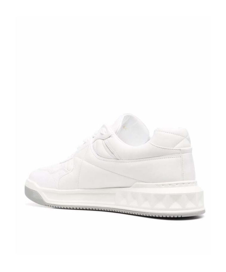 Shop Valentino One Stud Low-top Nappa Sneaker In White