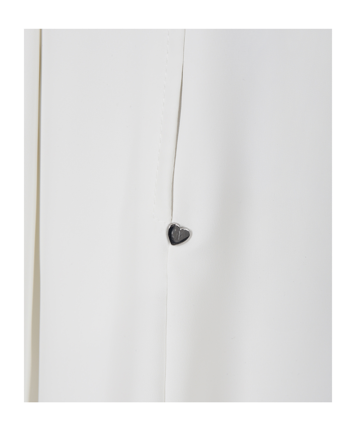 Monnalisa White Trousers For Girl With Bow Belt In White