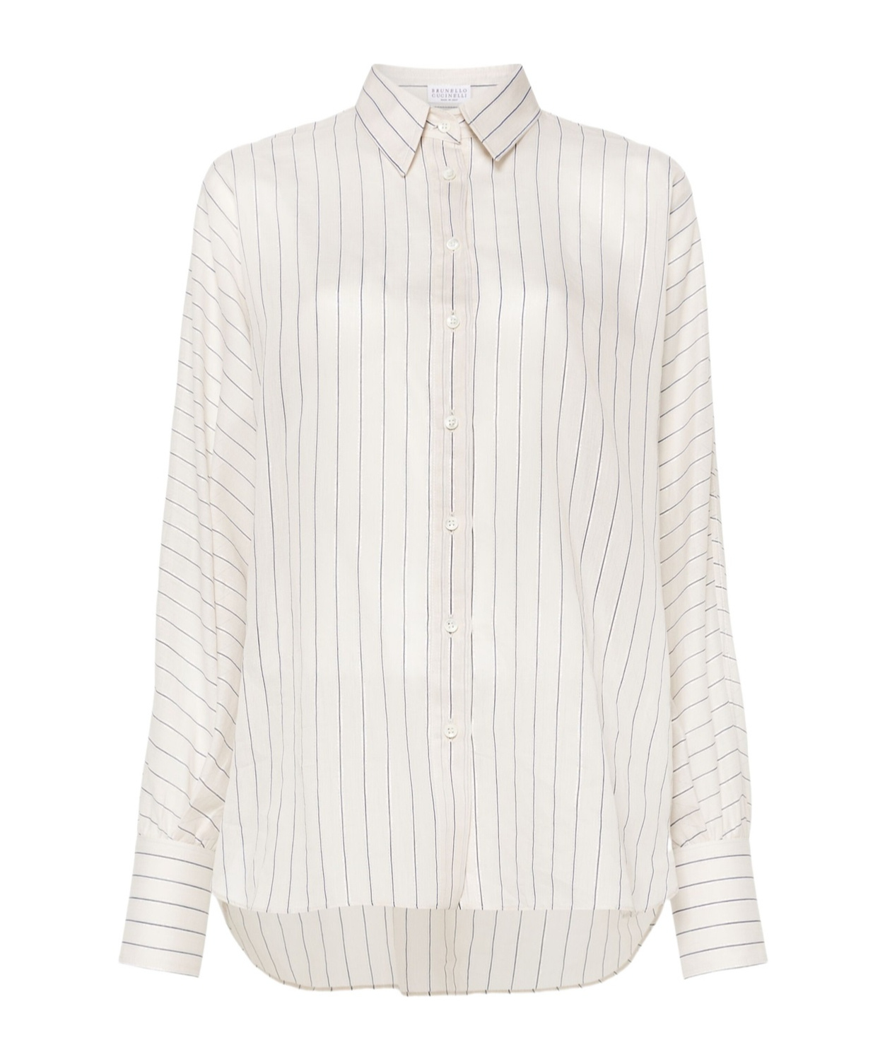 Brunello Cucinelli Hemd Aus Einem Baumwollgemisch In White