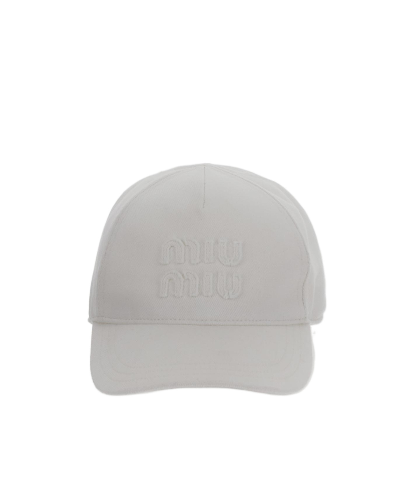 Miu Miu Appliqu�-logo Baseball Cap In Gray