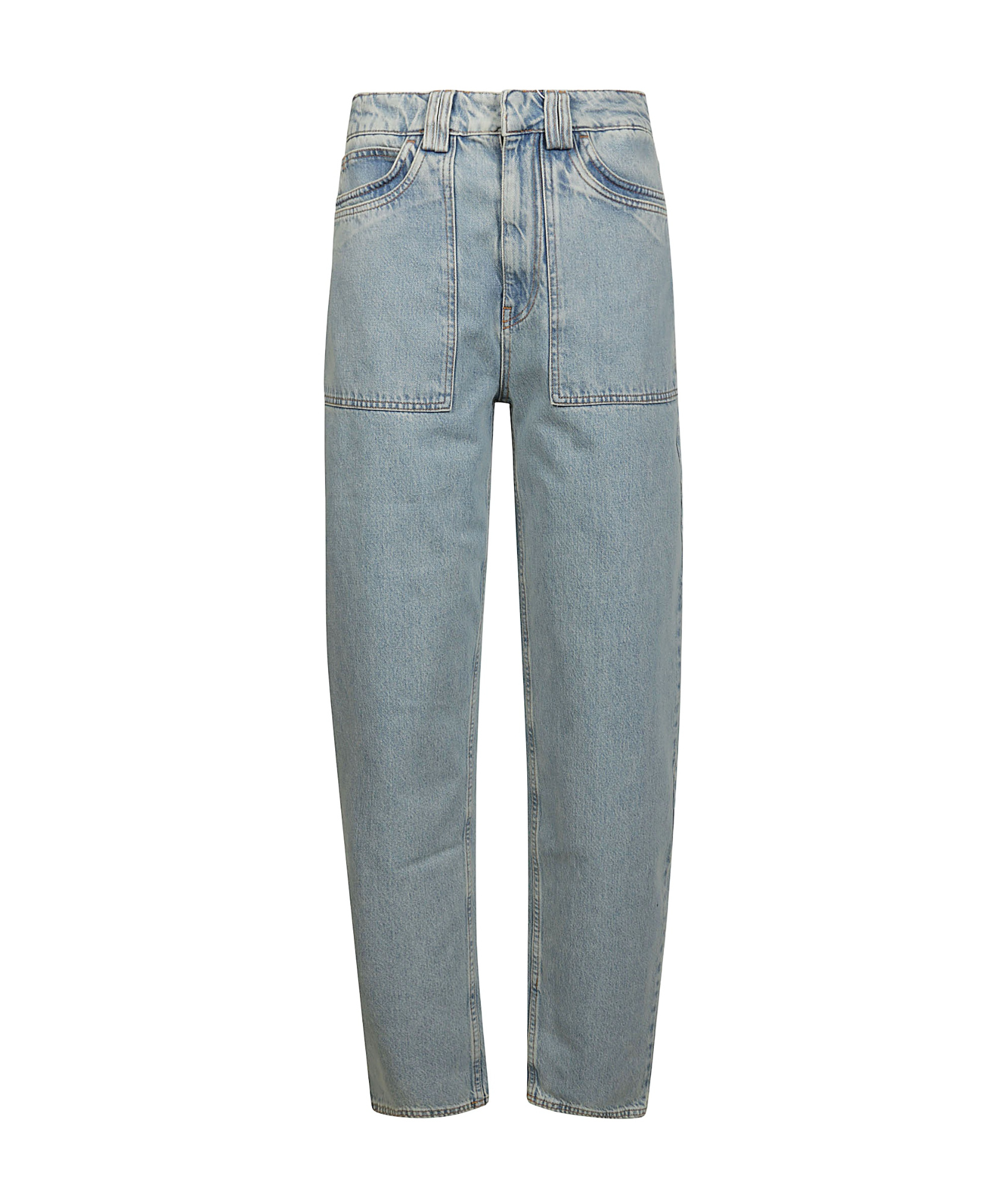 Red Valentino Bag Details Denim Trousers In Gray