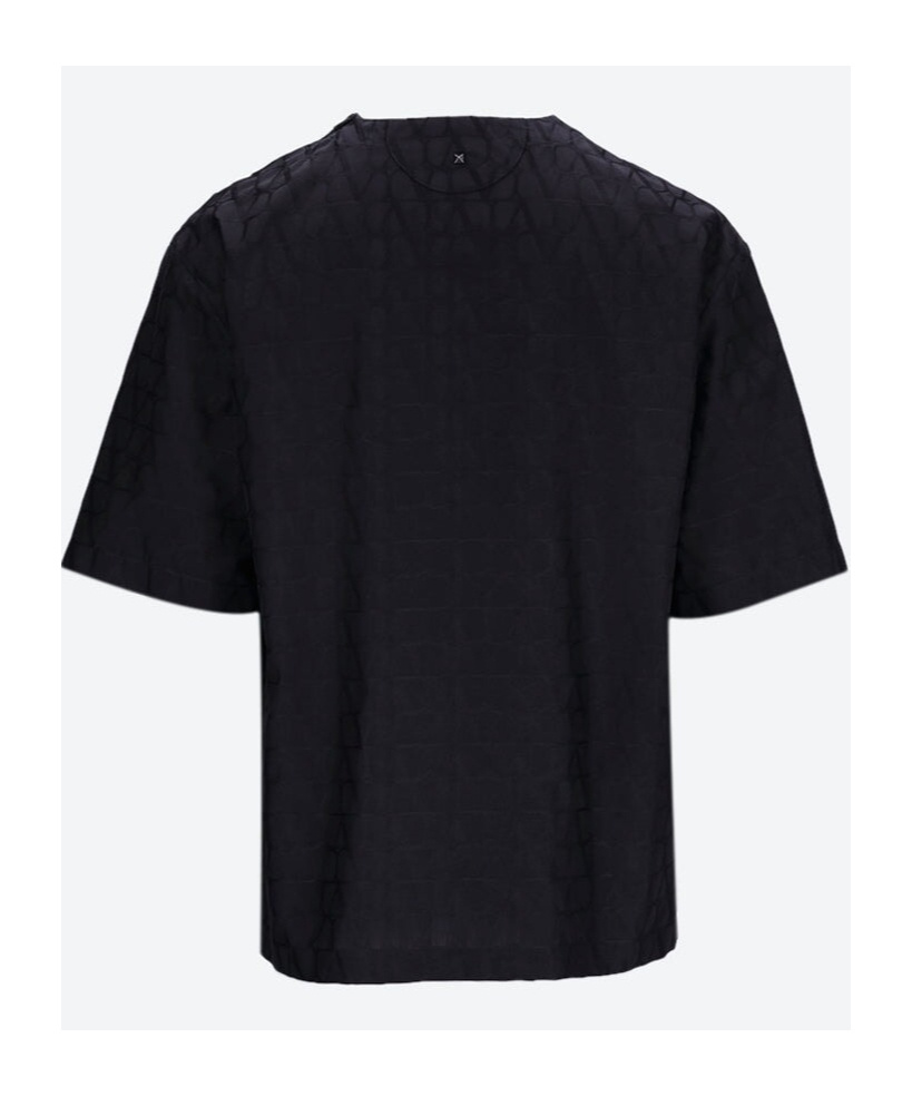 Valentino Toile Iconographe Crewneck Short-sleeved T-shirt In Black